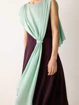 Draped Tie Detail Dress | Oxblood