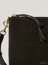 Ava Suede Crossbody | Chocolate