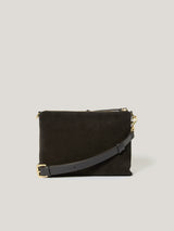 Ava Suede Crossbody | Chocolate