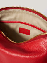 Ava Pebble Leather Crossbody | Red
