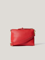 Ava Pebble Leather Crossbody | Red
