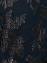 Metallic Jacquard Top | Navy
