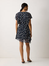 Swirl Posy Mini Dress | Navy