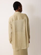 Textured Cocoon Shirt | Cream