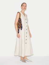 Linen Waistcoat Dress | Cream