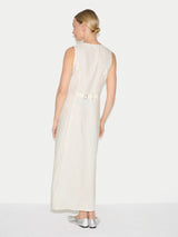 Linen Waistcoat Dress | Cream