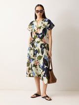 Future Botanic Linen Dress | Neutral