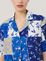 Patchwork Short Sleeve Pyjama | Blue