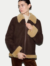 Italian Merino Shearling Coat | Brown