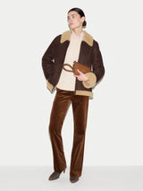 Italian Merino Shearling Coat | Brown
