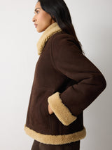 Italian Merino Shearling Coat | Brown