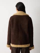 Italian Merino Shearling Coat | Brown