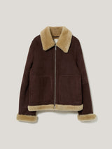 Italian Merino Shearling Coat | Brown