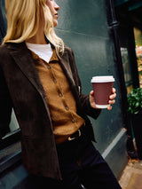 Austen Suede Blazer | Brown