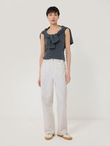 Cotton Luxe Square Neck Tank | Steel Grey