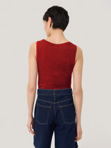 Cotton Luxe Square Neck Tank | Red