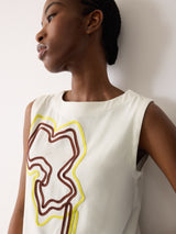 Cornelli Tape Jersey Tank | Cream