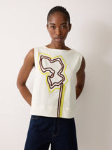 Cornelli Tape Jersey Tank | Cream
