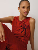 Fire Flower Jersey Top | Red