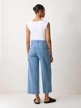 Fine Cotton Baby Henley | White