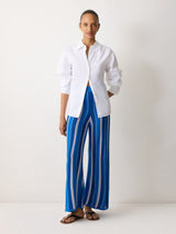 Stripe Knitted Trouser | Blue