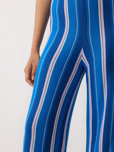 Stripe Knitted Trouser | Blue