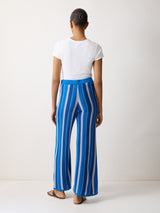 Stripe Knitted Trouser | Blue