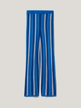 Stripe Knitted Trouser | Blue