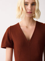 Curved Sleeve Midi Dress | Auburn