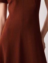 Curved Sleeve Midi Dress | Auburn