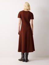 Curved Sleeve Midi Dress | Auburn