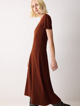 Curved Sleeve Midi Dress | Auburn