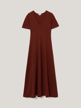 Curved Sleeve Midi Dress | Auburn