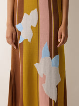 Cut Out Floral Intarsia Dress | Multi