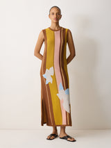 Cut Out Floral Intarsia Dress | Multi