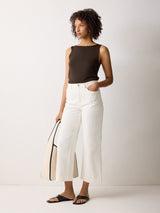 Straight Neck Vest | Brown