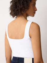 Straight Neck Vest | White