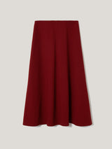Textured Jersey A Line Skirt | Red
