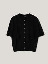 Sheer Cardi Cape Top | Black