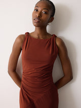 Ombre Dip-Dye Dress | Brown