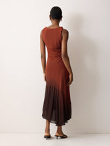 Ombre Dip-Dye Dress | Brown