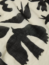 Abstract Kiss Wool Scarf | Monochrome