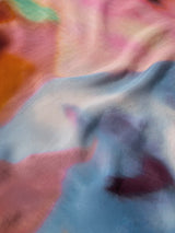 Dreamy Floral Silk Shawl | Navy