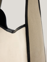 Leather Trim Canvas Heckfield | Natural