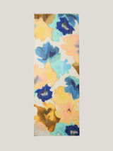 Sunset Floral Wool Silk Scarf | Green