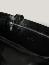 Large Patent Tote Bag | Black