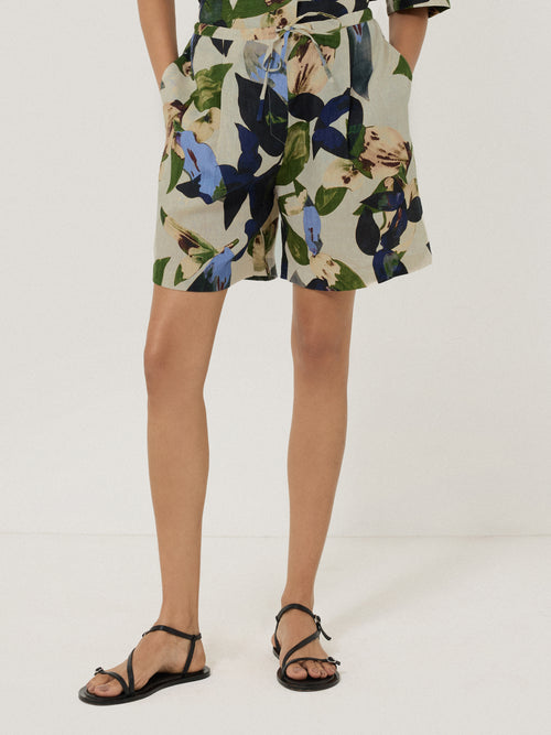 Future Botanic Linen Shorts | Neutral