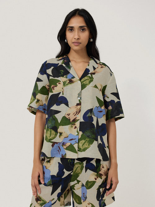 Future Botanic Linen Shirt | Neutral