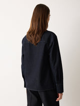 Denim Lyocell Tunic Shirt | Indigo