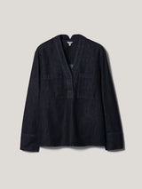 Denim Lyocell Tunic Shirt | Indigo